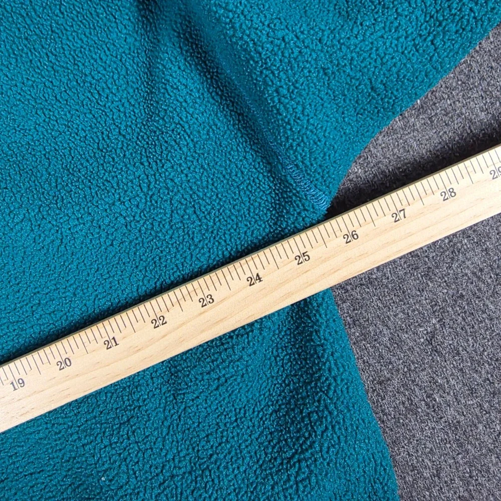 VTG Eddie Bauer Fleece Pullover Mens XL Teal Purple Funnel Neck Made in USA 90's